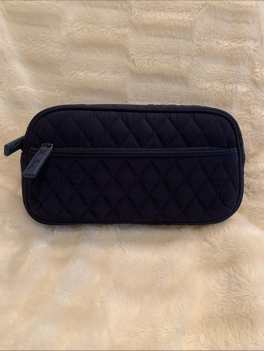Vera Bradley Quilted Navy Blue Travel Cosmetic / Medicine Case